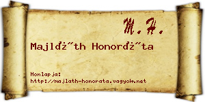 Majláth Honoráta névjegykártya